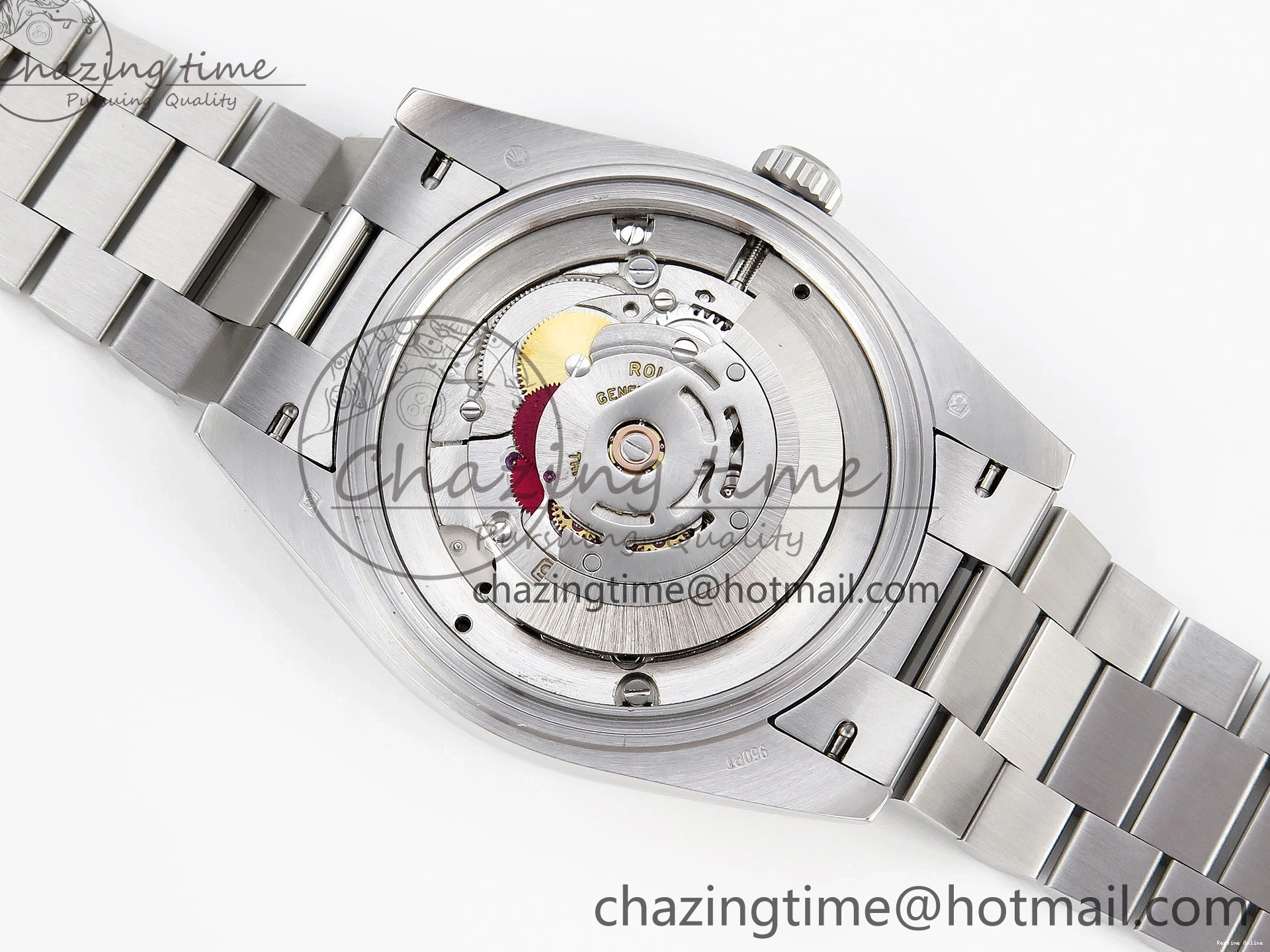 1224 DayDate 40 SS GSF Gain Weight White Roman Dial Diamonds Bezel on President Bracelet A Sustainable 1920